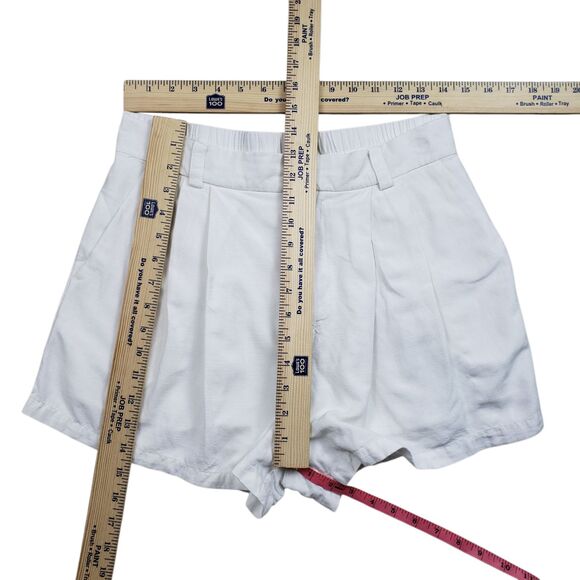 Anthropologie Mable Aliya Shorts Womens Small White Linen Blend High Rise - Picture 6 of 9